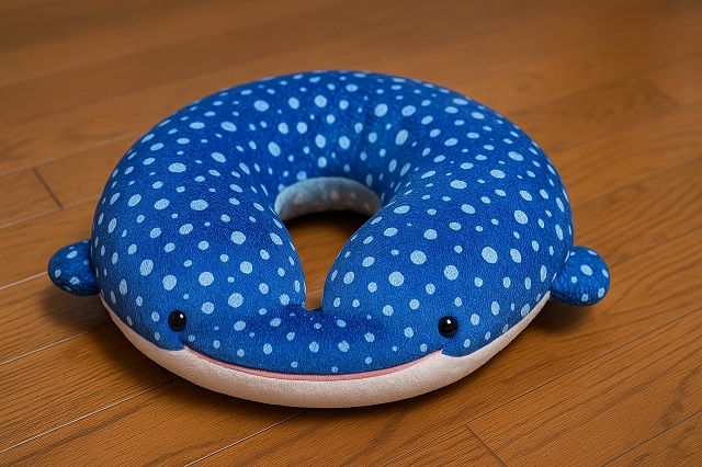 ジンベエザメ型クッションのイメージ